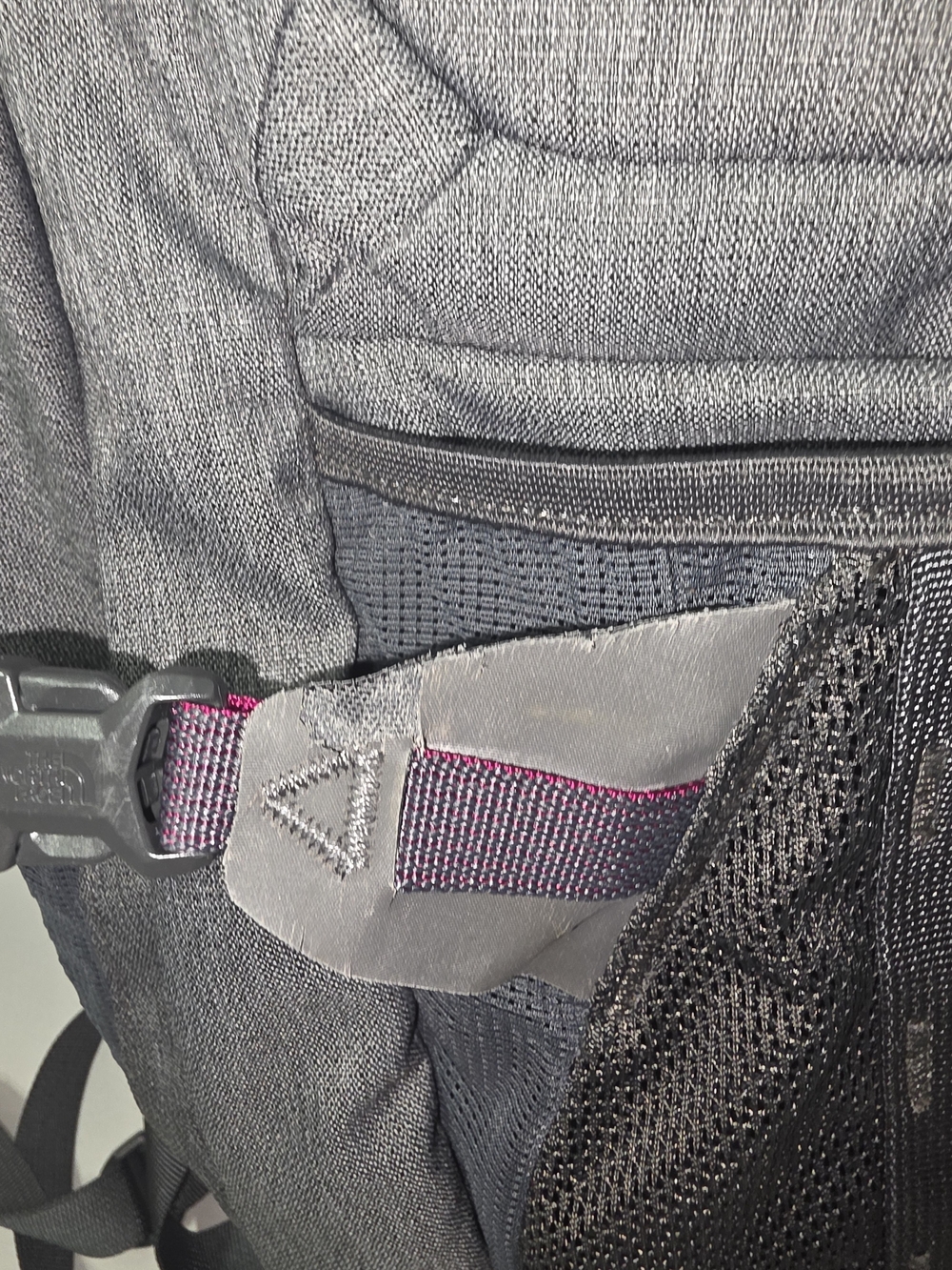 The North Face Recon Gray Backpack with Maroon Trim - Picture 2 of 16